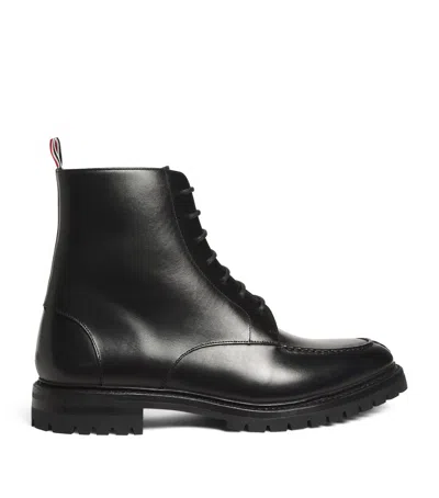 THOM BROWNE LEATHER COMMANDO BOOTS