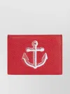Thom Browne Leather Credit Card Holder With Anchor Motif