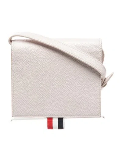 Pre-owned Thom Browne Leather Crossbody Bag In Neutrals