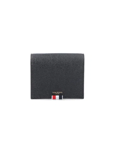 Thom Browne Leather Crossbody Wallet In Brown