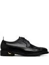 Thom Browne Leather Derby Shoes In Black
