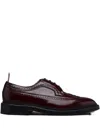 Thom Browne Leather Derby Shoes In Burgundy