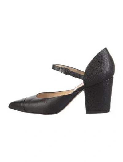 Pre-owned Thom Browne Leather D'orsay Pumps In Black