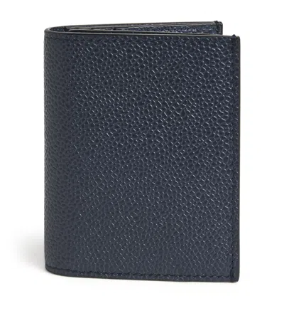 Thom Browne Leather Double Card Holder In Black
