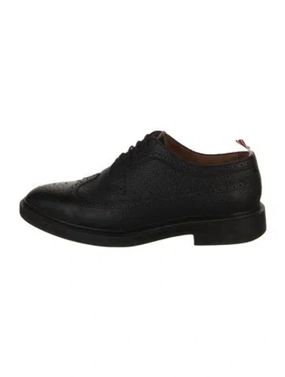 Pre-owned Thom Browne Leather Dress Loafers In Black