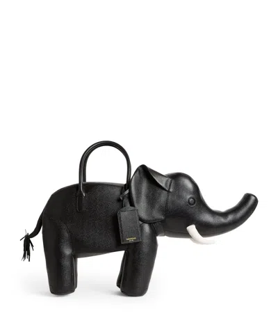 Thom Browne Leather Elephant Top-handle Bag In Black