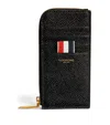 Thom Browne Leather Half-zip Wallet In Black