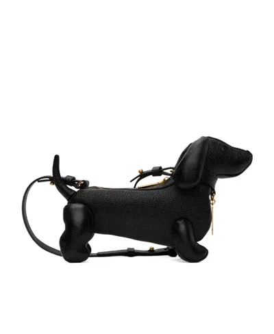 Thom Browne Leather Hector Bag In Black