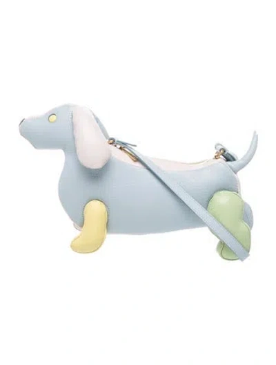 Pre-owned Thom Browne Leather Hector Dog In Blue