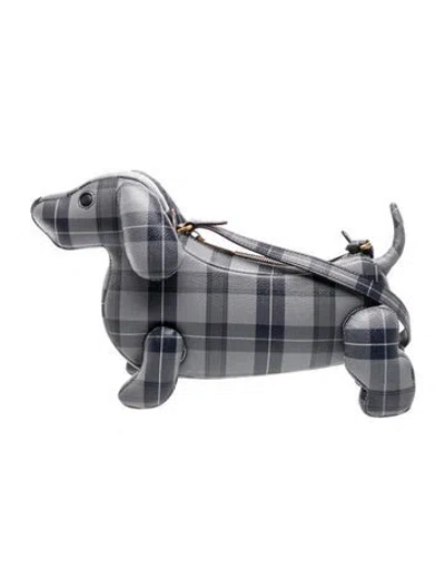 Pre-owned Thom Browne Leather Hector In Gray