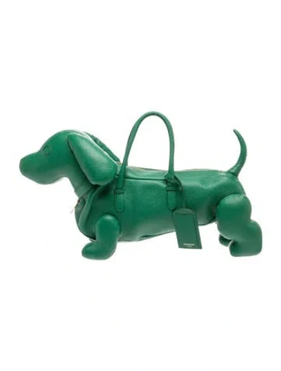 Pre-owned Thom Browne Leather Hector In Green