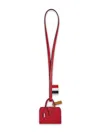 Thom Browne Leather Keyring In Red