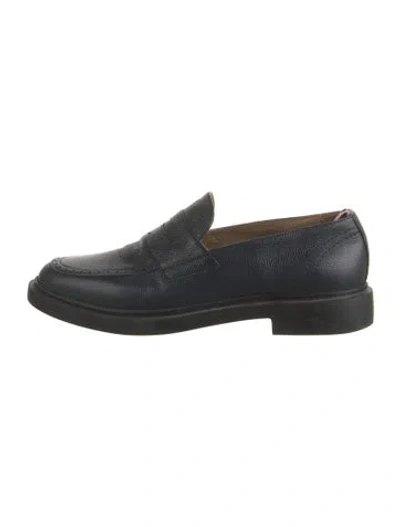 Pre-owned Thom Browne Leather Loafers In Blue