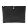 Thom Browne Leather Medium Document Holder Clutch In Black