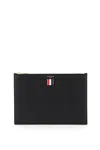 THOM BROWNE LEATHER MEDIUM DOCUMENT HOLDER POUCH