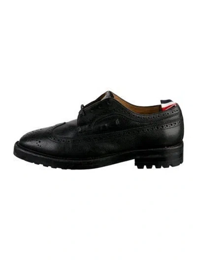 Pre-owned Thom Browne Leather Oxfords In Brown