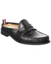 Thom Browne Leather Penny Loafer In Black