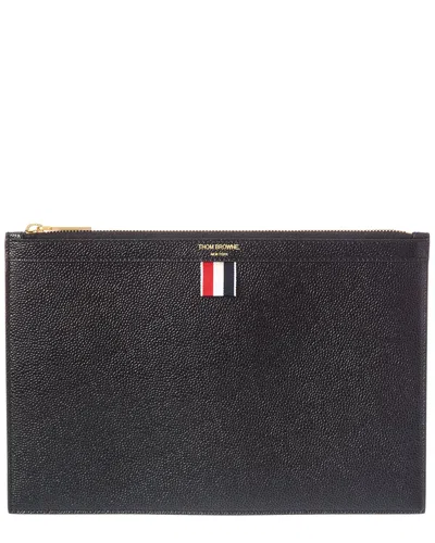 Thom Browne Leather Pouch In Black