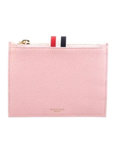 Pre-owned Thom Browne Leather Pouch In Pink