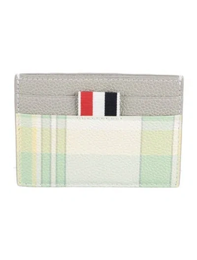 Pre-owned Thom Browne Leather Printed Card Holder W/ Tags In Multi