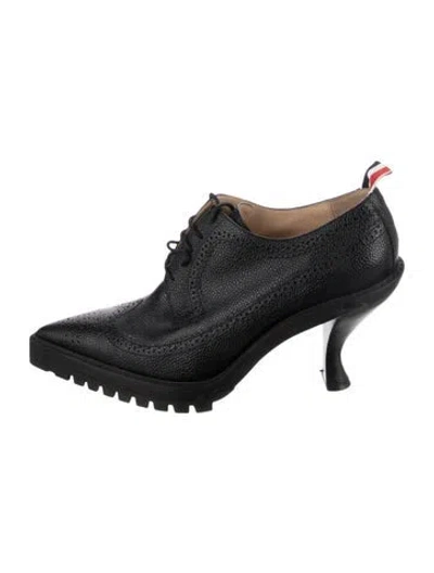 Pre-owned Thom Browne Leather Pumps In Black