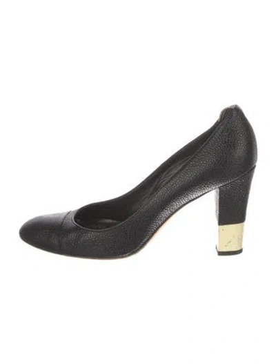Pre-owned Thom Browne Leather Pumps In Black