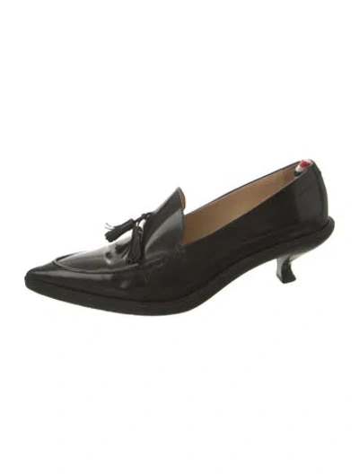 Pre-owned Thom Browne Leather Pumps In Black