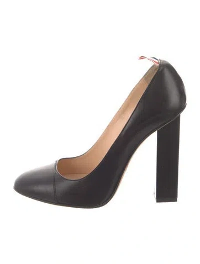 Pre-owned Thom Browne Leather Pumps In Black