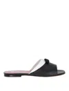 Thom Browne Bow Detail Flat Sole Open Toe Sandals In Beis