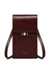 Thom Browne Leather Shoulder Bag In Red