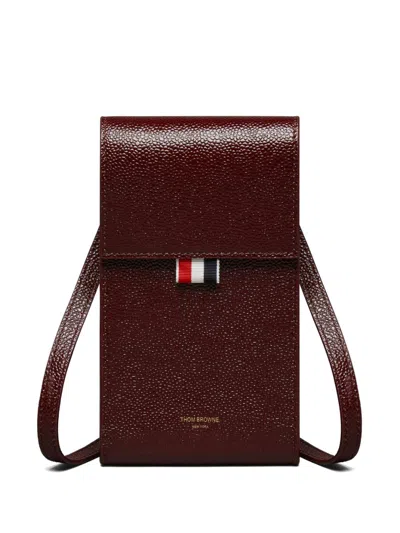 Thom Browne Leather Shoulder Bag In Red