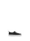 Thom Browne Navy Calf Suede Heritage Sneakers In Multi