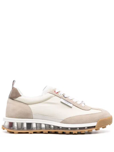 Thom Browne Leather Sneakers In Brown