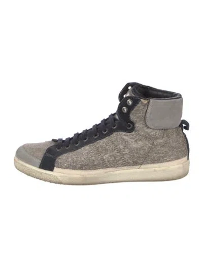 Pre-owned Thom Browne Leather Sneakers In Neutrals