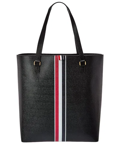 Thom Browne Leather Tote In Purple