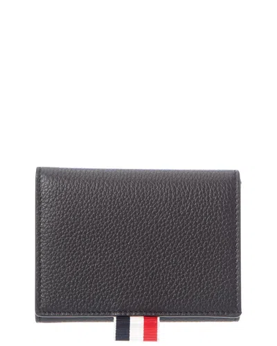 Thom Browne Leather Trifold Wallet In Blue