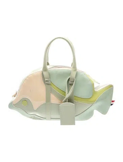 Pre-owned Thom Browne Leather Trigger Reef Fish In Green