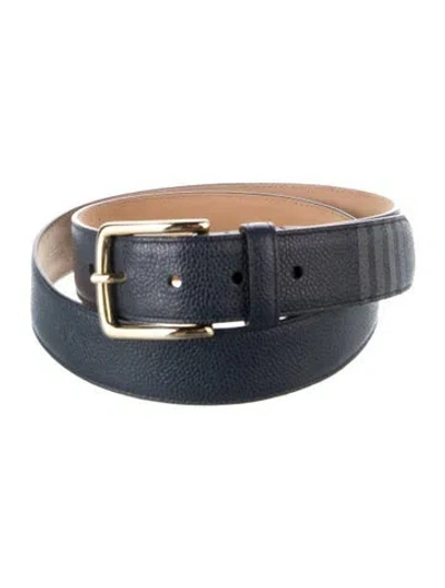 Pre-owned Thom Browne Leather Waist Belt In Blue
