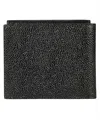 Thom Browne Pebble-grain Leather Billfold Wallet In Black