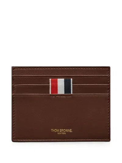 Thom Browne Leather Wallet In Brown