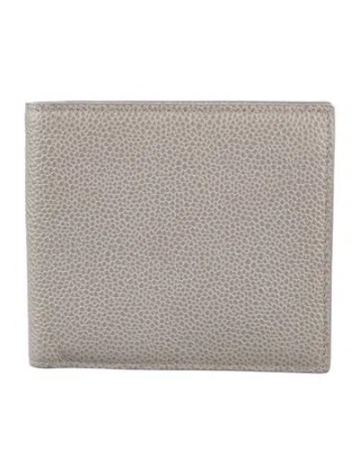 Pre-owned Thom Browne Leather Wallet In Gray