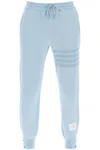 THOM BROWNE LIGHT BLUE 4-BAR JOGGERS IN COTTON KNIT FOR WOMEN