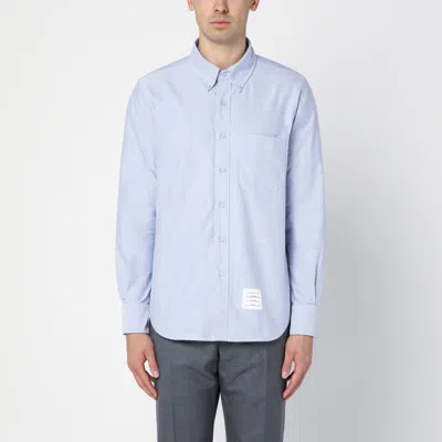 THOM BROWNE THOM BROWNE LIGHT BLUE COTTON BUTTON-DOWN SHIRT