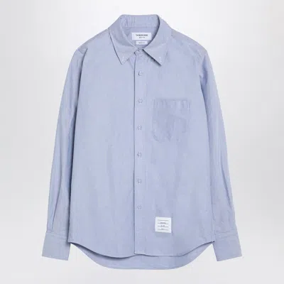 Thom Browne Button-down Collar Cotton Shirt In Navy