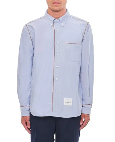 THOM BROWNE LIGHT BLUE COTTON SHIRT