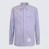 Thom Browne Light Blue Cotton Shirt In Blue