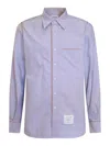 Thom Browne Light Blue Cotton Shirt In Azul