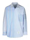 Thom Browne 4 Bar Light Blue Cotton Shirt In Azul Claro