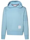 THOM BROWNE LIGHT BLUE COTTON SWEATSHIRT