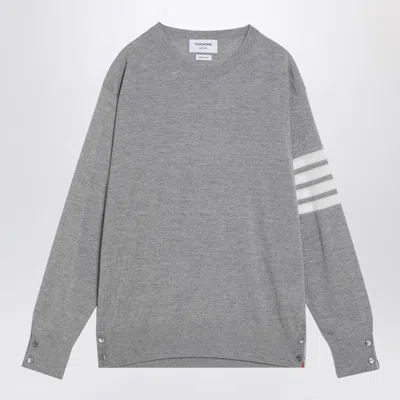 Thom Browne Light Gray Merino Wool Sweater Men